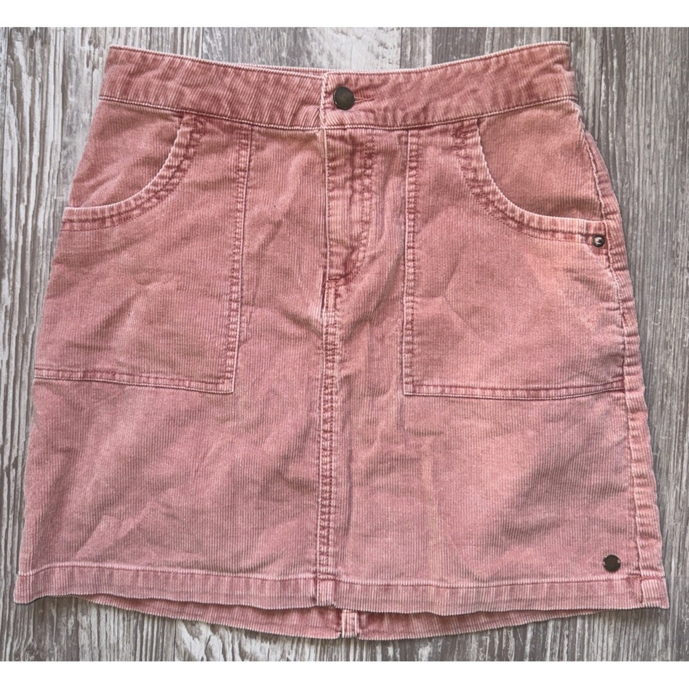 Roxy Pink Corduroy Skirt Juniors Small (Dusty‎ Rose) EUC